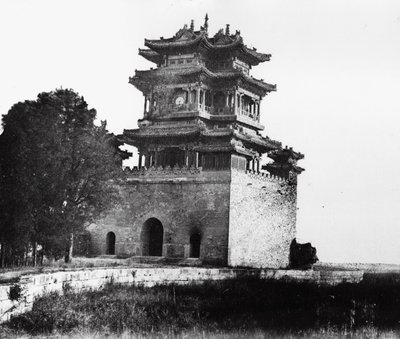 Der Belvedere des Literaturgottes im Sommerpalast, Peking, 1860 von Felice Beato